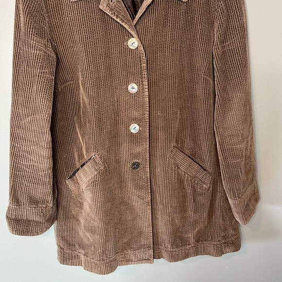 J. Jill Pleated Corduroy Velvet Collar Shirt Chore Coat - Picture 6 of 12